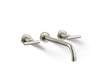 KOHLER Purist Wall-mount bathroom sink faucet trim with Lever handles, 1.2 gpm