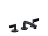 Kallista P24491-NM-CP One Decorative Sink Faucet, Low Spout, Nero Marquina Handles