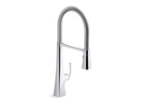 KOHLER K-22060 Graze Semi-professional kitchen sink faucet with three-function sprayhead