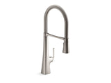 KOHLER K-22060 Graze Semi-professional kitchen sink faucet with three-function sprayhead