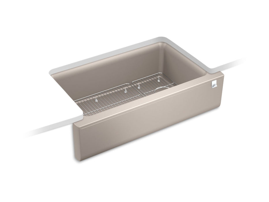 KOHLER K-25786 Cairn 34" undermount single-bowl farmhouse kitchen sink