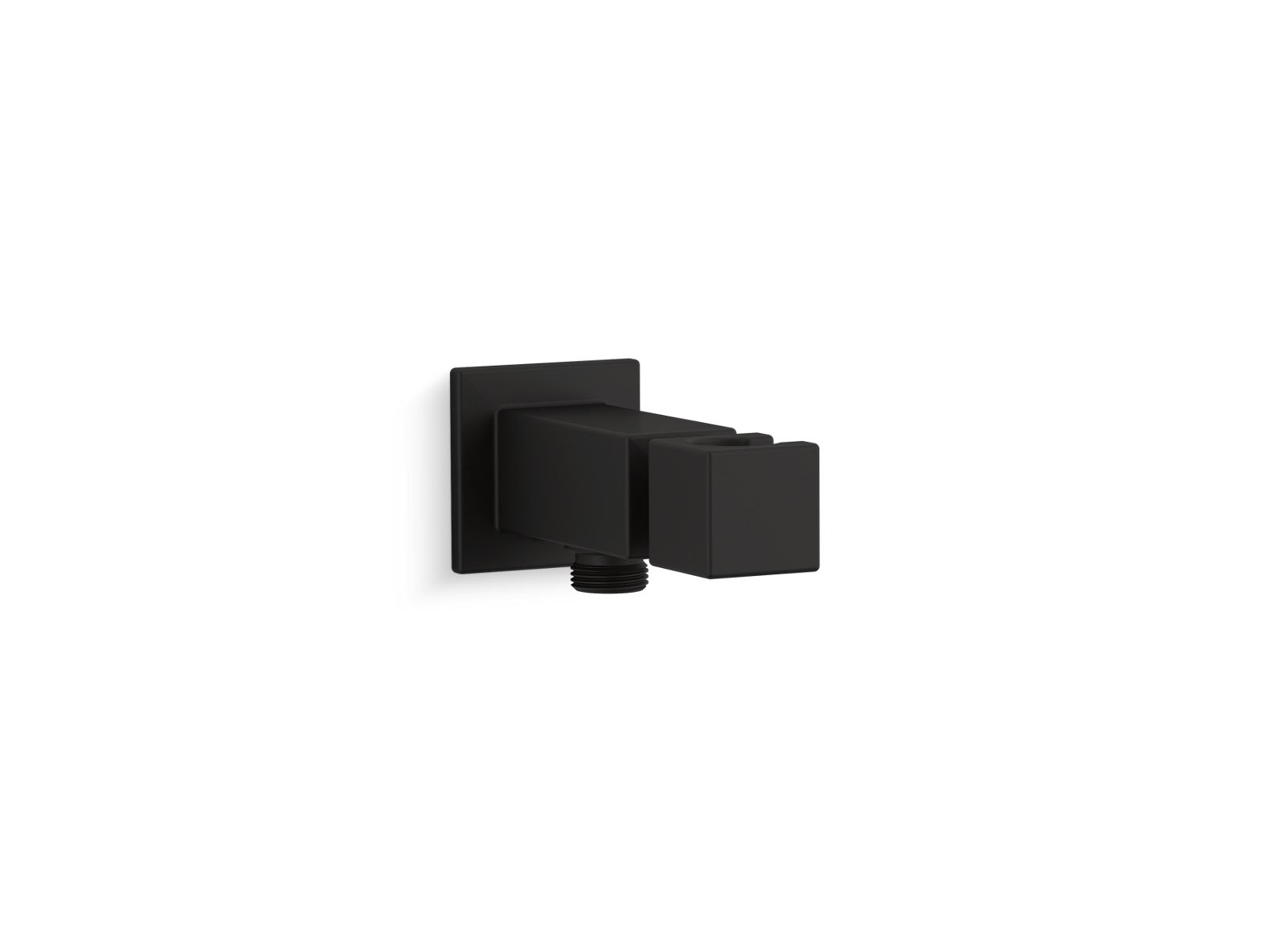 KOHLER Loure Wall-Mount Hand Shower Holder with Supply Elbow, Matte Black