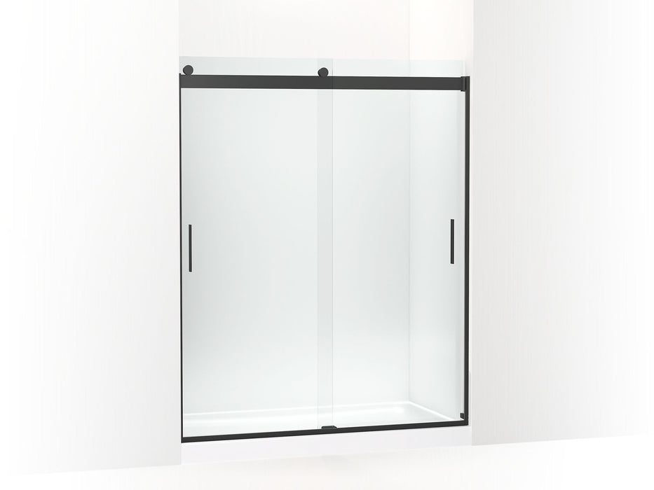 KOHLER K-706009-L Levity Sliding shower door, 74" H x 56-5/8 - 59-5/8" W, with 1/4" thick Crystal Clear glass