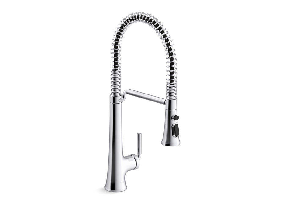 KOHLER K-23765 Tone Semi-professional pull-down kitchen sink faucet with three-function sprayhead