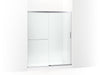 KOHLER K-707608-6L Elate Sliding shower door, 70-1/2" H x 56-1/4 - 59-5/8" W, with 1/4" thick Crystal Clear glass