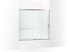 KOHLER K-707609-6D3 Elate Sliding bath door, 56-3/4" H x 56-1/4 - 59-5/8" W, with 1/4" thick Frosted glass
