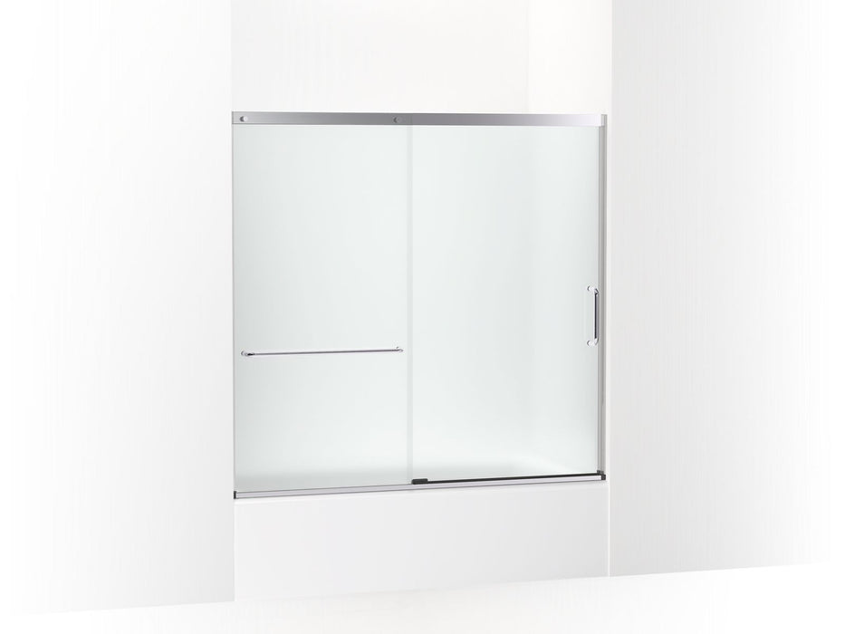 KOHLER K-707609-6D3 Elate Sliding bath door, 56-3/4" H x 56-1/4 - 59-5/8" W, with 1/4" thick Frosted glass