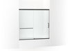KOHLER K-707609-6D3 Elate Sliding bath door, 56-3/4" H x 56-1/4 - 59-5/8" W, with 1/4" thick Frosted glass