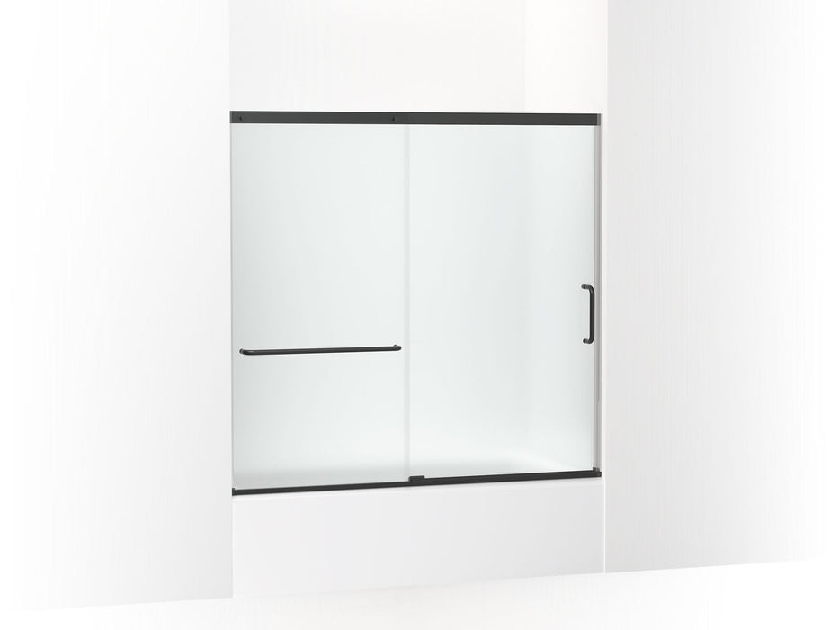 KOHLER K-707609-6D3 Elate Sliding bath door, 56-3/4" H x 56-1/4 - 59-5/8" W, with 1/4" thick Frosted glass