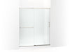 KOHLER K-707608-6L Elate Sliding shower door, 70-1/2" H x 56-1/4 - 59-5/8" W, with 1/4" thick Crystal Clear glass