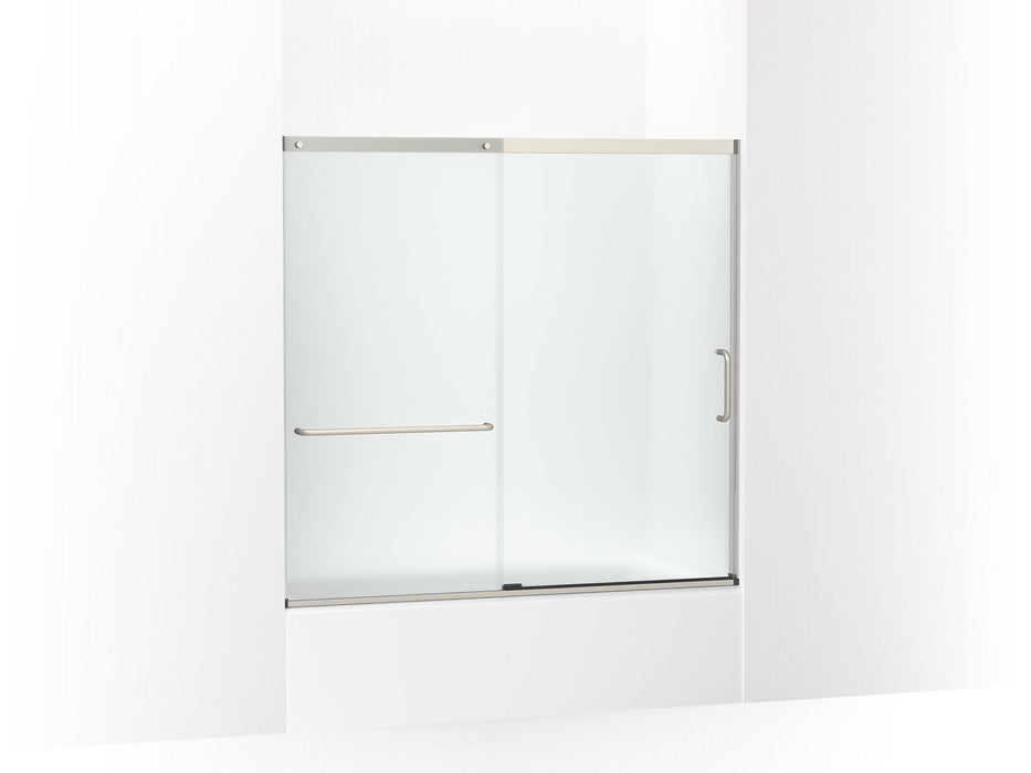 KOHLER K-707609-6D3 Elate Sliding bath door, 56-3/4" H x 56-1/4 - 59-5/8" W, with 1/4" thick Frosted glass