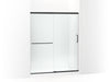 KOHLER K-707608-6L Elate Sliding shower door, 70-1/2" H x 56-1/4 - 59-5/8" W, with 1/4" thick Crystal Clear glass