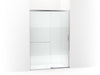 KOHLER K-707614-8G81 Elate Sliding shower door, 75-1/2" H x 50-1/4 - 53-5/8" W, with heavy 5/16" thick Crystal Clear glass with privacy band