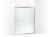KOHLER K-707607-6D3 Elate Sliding shower door, 70-1/2" H x 50-1/4 - 53-5/8" W, with 1/4" thick Frosted glass