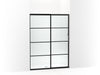 KOHLER K-707607-6G80 Elate Sliding shower door, 70-1/2" H x 50-1/4 - 53-5/8" W, with 1/4" thick Frosted glass with rectangular grille pattern