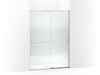 KOHLER K-707614-8G81 Elate Sliding shower door, 75-1/2" H x 50-1/4 - 53-5/8" W, with heavy 5/16" thick Crystal Clear glass with privacy band