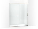 KOHLER K-707616-8L Elate Sliding shower door, 75-1/2" H x 62-1/4 - 65-5/8" W, with heavy 5/16" thick Crystal Clear glass