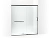 KOHLER K-707617-8L Elate Sliding shower door, 75-1/2" H x 68-1/4 - 71-5/8" W, with heavy 5/16" thick Crystal Clear glass