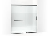 KOHLER K-707617-8G81 Elate Sliding shower door, 75-1/2" H x 68-1/4 - 71-5/8" W, with heavy 5/16" thick Crystal Clear glass with privacy band