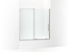 KOHLER K-707623-8L Echelon Sliding bath door, 58-1/4" H x 55-3/4 - 59-3/4" W, with 5/16" thick Crystal Clear glass
