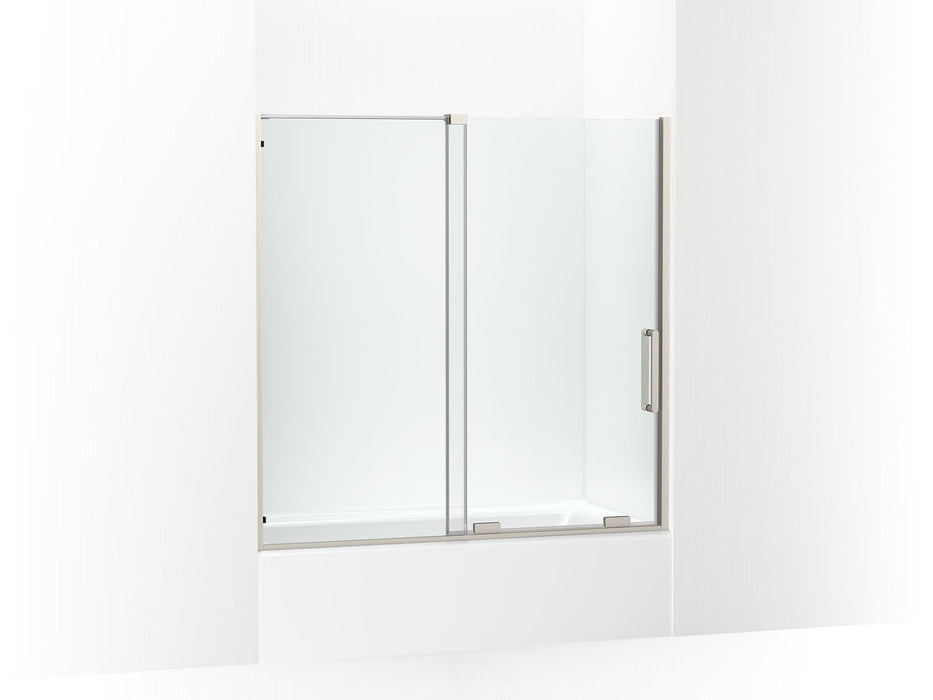 KOHLER K-707623-8L Echelon Sliding bath door, 58-1/4" H x 55-3/4 - 59-3/4" W, with 5/16" thick Crystal Clear glass
