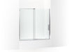 KOHLER K-707623-8L Echelon Sliding bath door, 58-1/4" H x 55-3/4 - 59-3/4" W, with 5/16" thick Crystal Clear glass