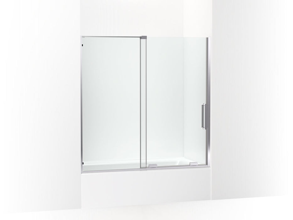 KOHLER K-707623-8L Echelon Sliding bath door, 58-1/4" H x 55-3/4 - 59-3/4" W, with 5/16" thick Crystal Clear glass