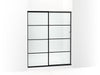 KOHLER K-707608-6G80 Elate Sliding shower door, 70-1/2" H x 56-1/4 - 59-5/8" W, with 1/4" thick Frosted glass with rectangular grille pattern
