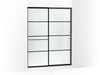 KOHLER K-707615-8G79 Elate Sliding shower door, 75-1/2" H x 56-1/4 - 59-5/8" W, with heavy 5/16" thick Crystal Clear glass with rectangular grille pattern