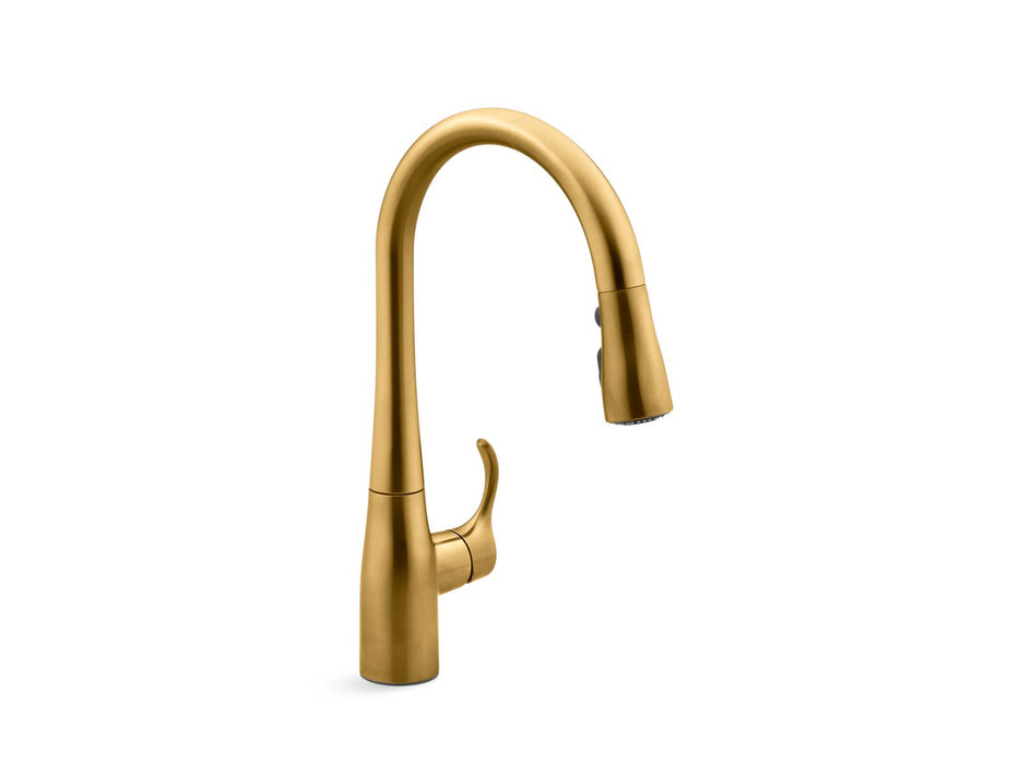 KOHLER K-597 Simplice Compact pull-down kitchen sink faucet with three-function sprayhead