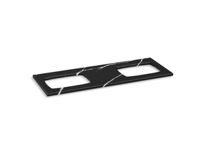 KOHLER K-28257 Silestone 61" quartz vanity top with two rectangular cutouts for Carillon sinks