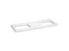 KOHLER K-28257 Silestone 61" quartz vanity top with two rectangular cutouts for Carillon sinks