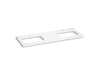 KOHLER K-28257 Silestone 61" quartz vanity top with two rectangular cutouts for Carillon sinks