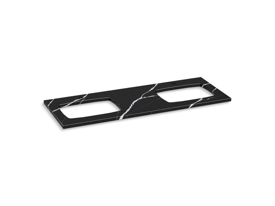 KOHLER K-28260 Silestone quartz 61" vanity top with double Carillon Rectangle cutouts