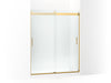 KOHLER K-706009-L Levity Sliding shower door, 74" H x 56-5/8 - 59-5/8" W, with 1/4" thick Crystal Clear glass