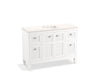 KOHLER K-33538-ASB Hearthaven 48" bathroom vanity cabinet with sink and quartz top