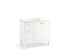 KOHLER K-33526-ASB Helst 36" bathroom vanity cabinet with sink and quartz top