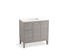 KOHLER K-33526-ASB Helst 36" bathroom vanity cabinet with sink and quartz top
