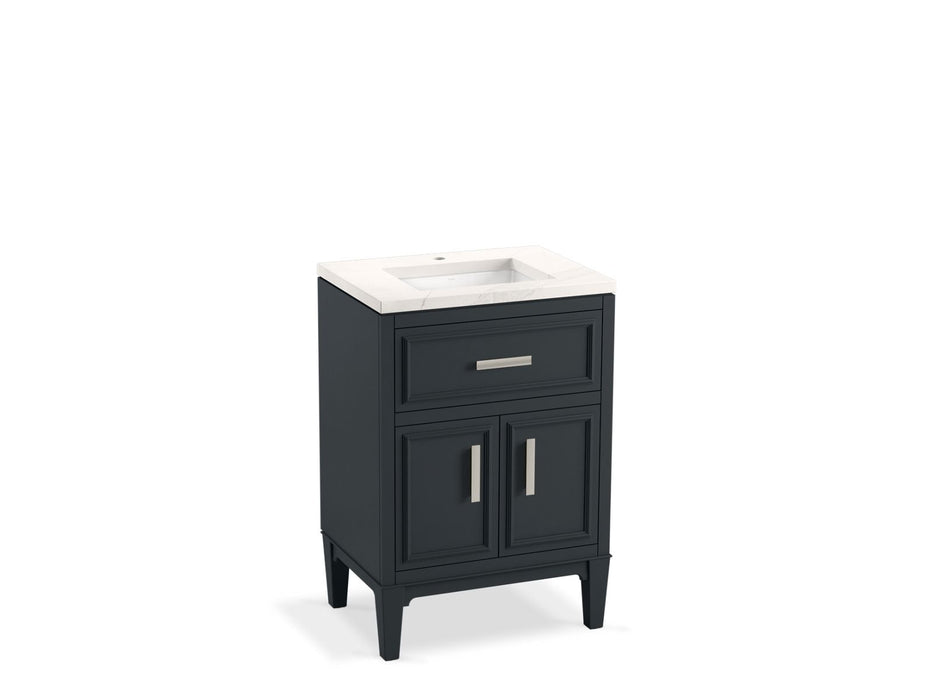 KOHLER K-33543-ASB Southerk 24" bathroom vanity cabinet with sink and quartz top