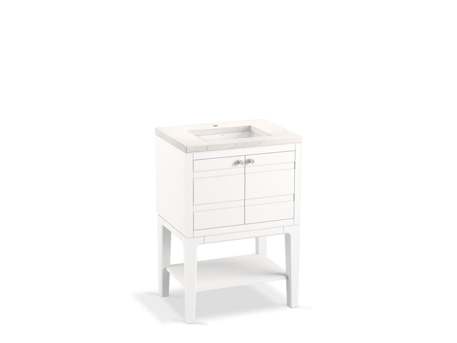 KOHLER K-33523-ASB Helst 24" bathroom vanity cabinet with sink and quartz top