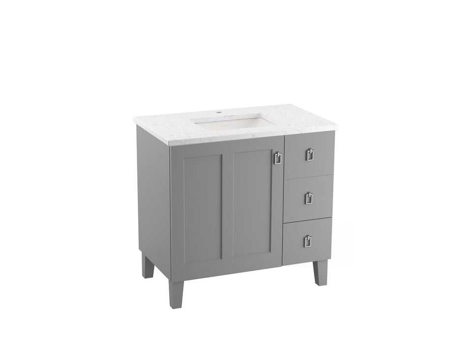 KOHLER K-99533-LGR Poplin 36" bathroom vanity cabinet