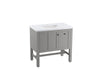 KOHLER Tresham 36" bathroom vanity cabinet with sink and quartz top