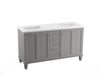 KOHLER K-99524-LG Damask 60" bathroom vanity cabinet
