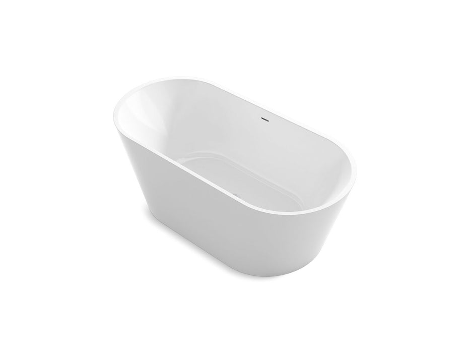 KOHLER K-25165 Evok 66" x 30" freestanding bath with center toe-tap drain