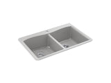 KOHLER K-8185-1 Kennon 33" top-/undermount double-bowl kitchen sink