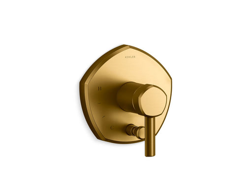 KOHLER K-T27044-4 Occasion Rite-Temp valve trim with push-button diverter and lever handle