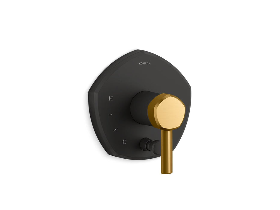 KOHLER K-T27044-4 Occasion Rite-Temp valve trim with push-button diverter and lever handle