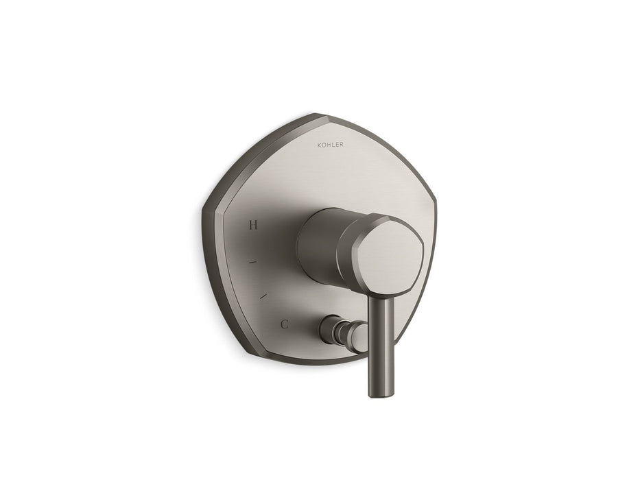 KOHLER K-T27044-4 Occasion Rite-Temp valve trim with push-button diverter and lever handle