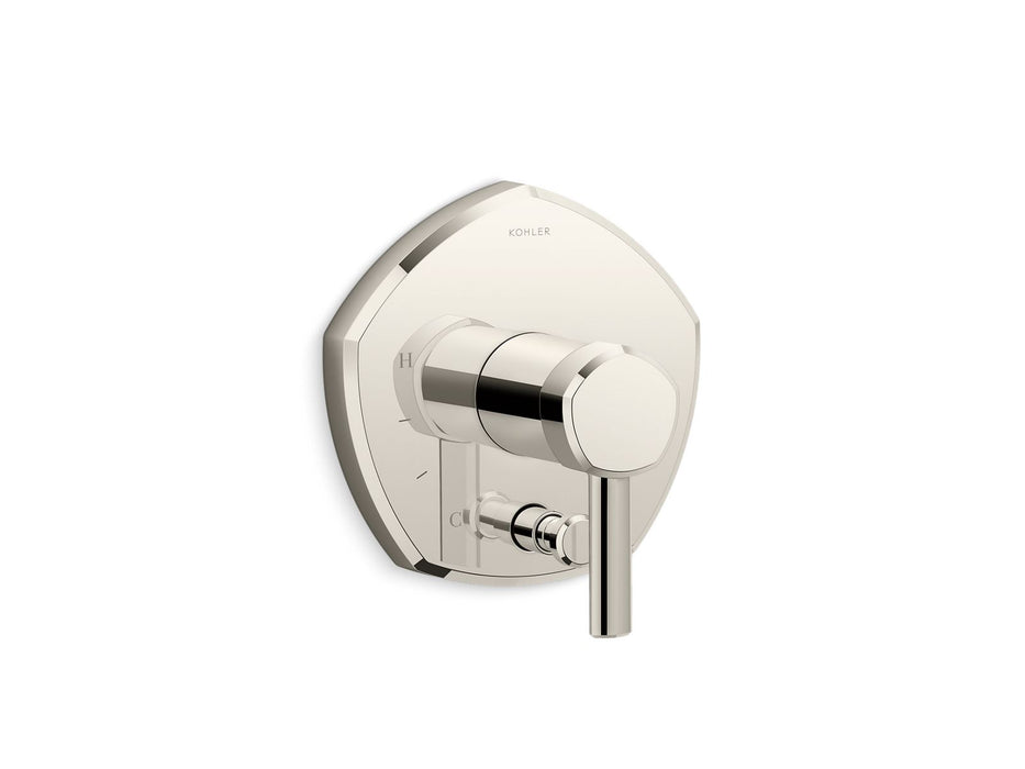 KOHLER K-T27044-4 Occasion Rite-Temp valve trim with push-button diverter and lever handle