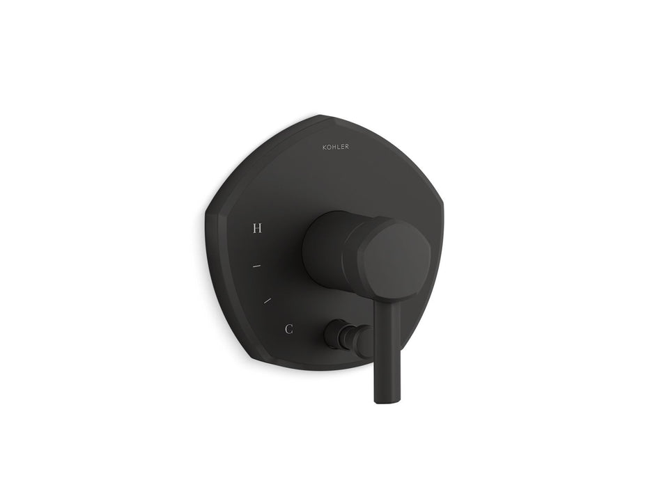 KOHLER K-T27044-4 Occasion Rite-Temp valve trim with push-button diverter and lever handle